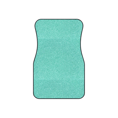 Blue rainbow glitter car mats, set of four, front and rear mats