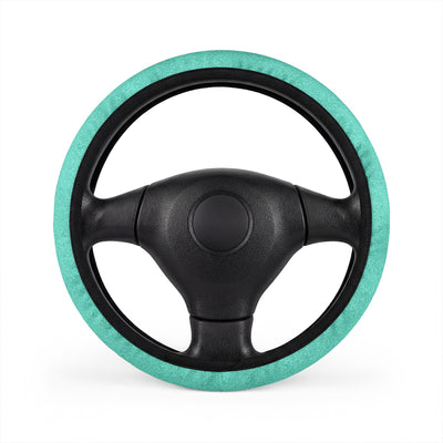 Blue rainbow glitter steering wheel cover, on a steering wheel