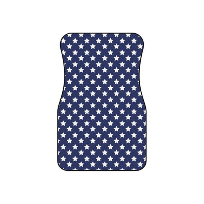 Blue star American flag car mats, set of four, front and rear mats