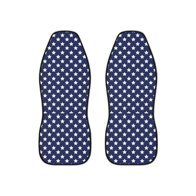 Blue star American flag car seat covers, set of two front seat covers