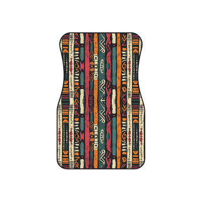 Boho serape stripe car mats, set of four, front and rear mats