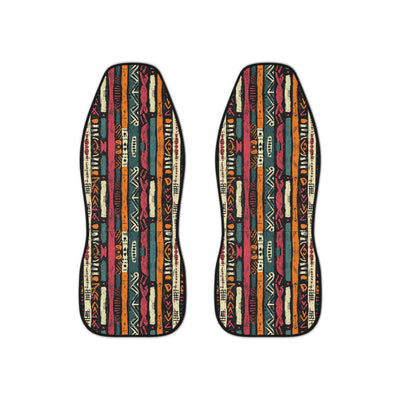 Boho serape stripe car seat covers, set of two front seat covers