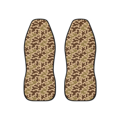 Brown camo car seat covers, set of two front seat covers