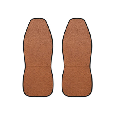 Brown leather look car seat covers, set of two front seat covers