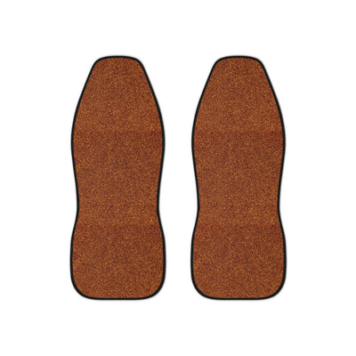 Brown rainbow glitter car seat covers, set of two front seat covers