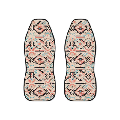 Cream pastel aztec car seat covers, set of two front seat covers
