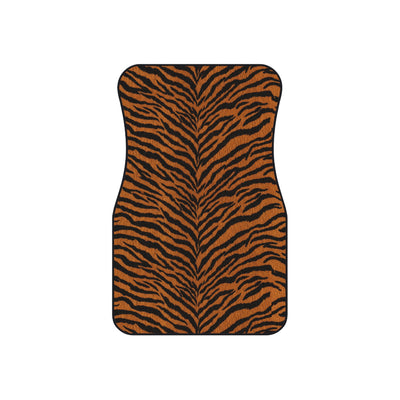 Dark brown tiger print car mats, set of four, front and rear mats