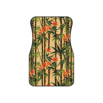 Hawaiian flower print car mats, set of four, front and rear mats
