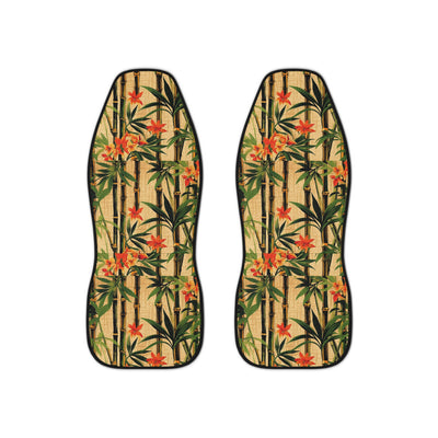 Hawaiian flower print car seat covers, set of two front seat covers