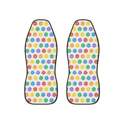 LGBTQ Pride Rainbow car seat covers, set of two front seat covers