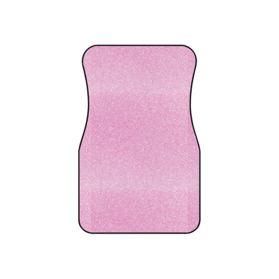 Light pink rainbow glitter car mats, set of four, front and rear mats