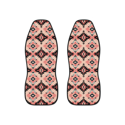 Pink aztec diamond car seat covers, set of two front seat covers