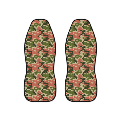 Pink camo car seat covers, set of two front seat covers