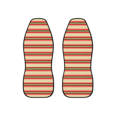 Pink stripe car seat covers, set of two front seat covers