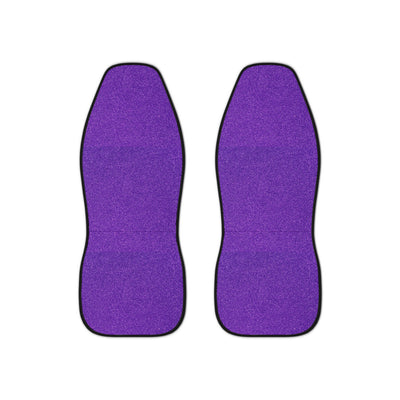 Purple rainbow glitter car seat covers, set of two front seat covers