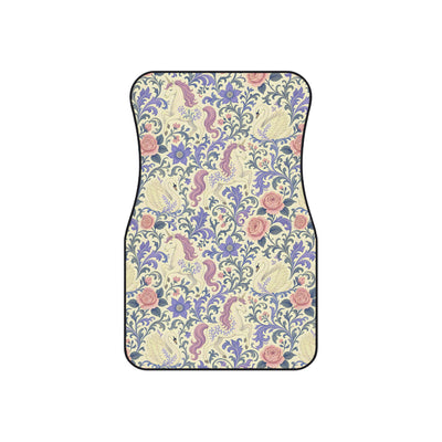 Purple unicorn swan car mats, set of four, front and rear mats