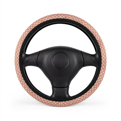 Retro seashell print steering wheel cover, on a steering wheel