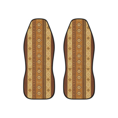 Tan desert boho car seat covers, set of two front seat covers
