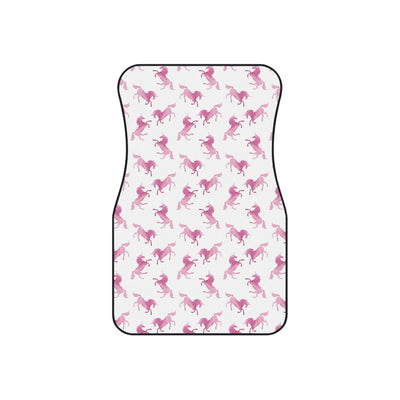 White pink unicorn car mats, set of four, front and rear mats