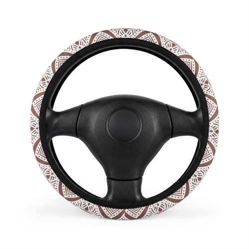 Terracotta Boho steering wheel cover