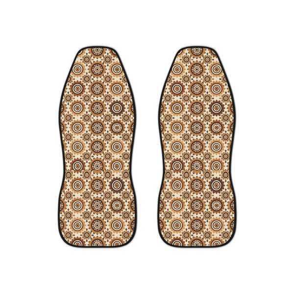 Beige Boho Medallion Car Seat Covers
