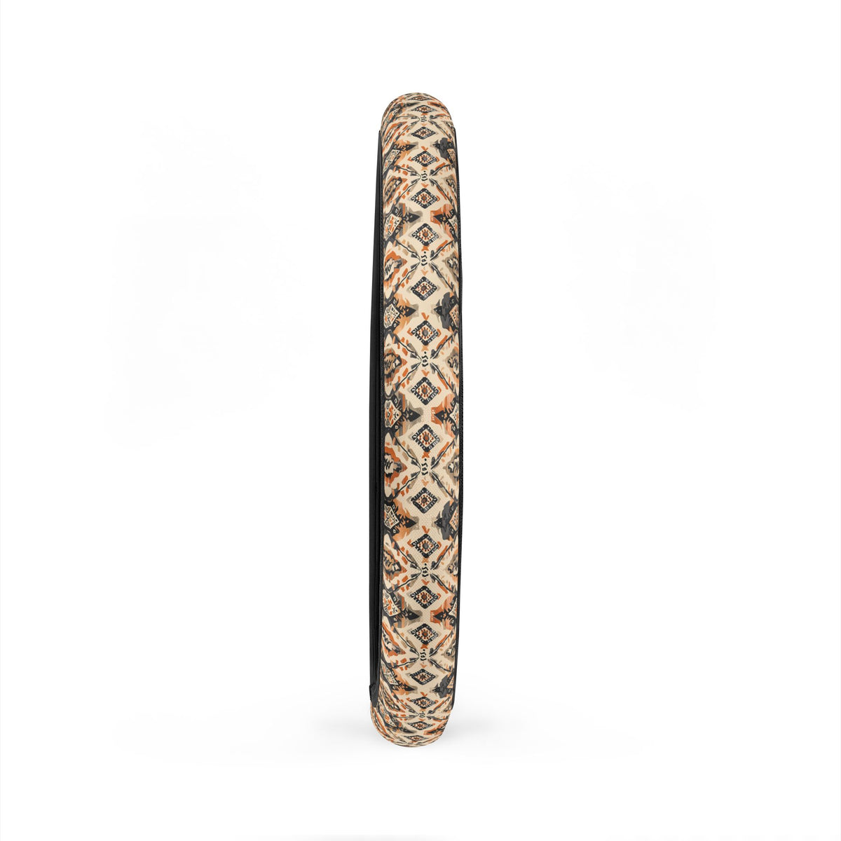 Beige boho medallion steering wheel cover, product view 6