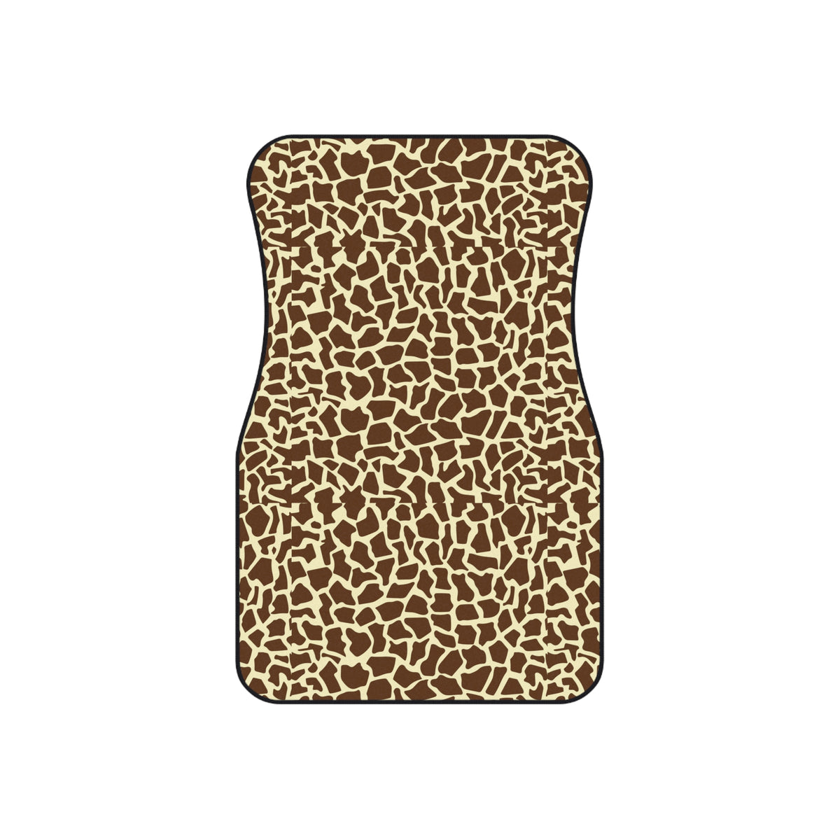 Beige brown giraffe print car mats, product view 3