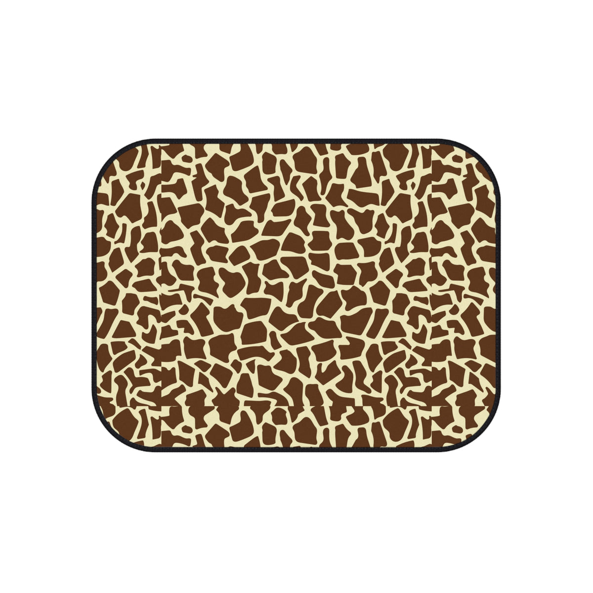 Beige brown giraffe print car mats, product view 5