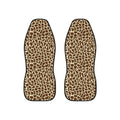 Beige brown giraffe print car seat covers, set of two front seat covers