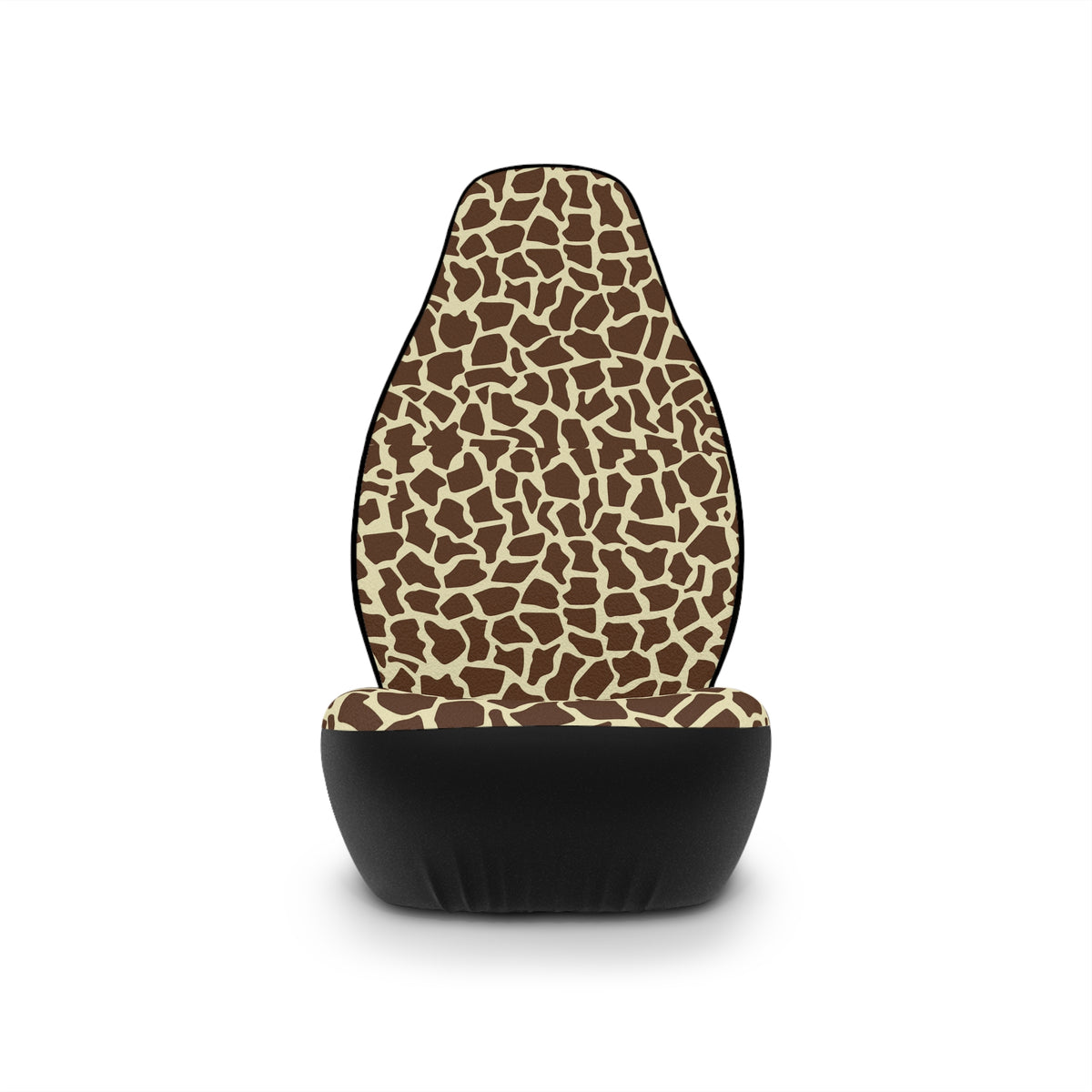 Beige brown giraffe print car seat covers, product view 4