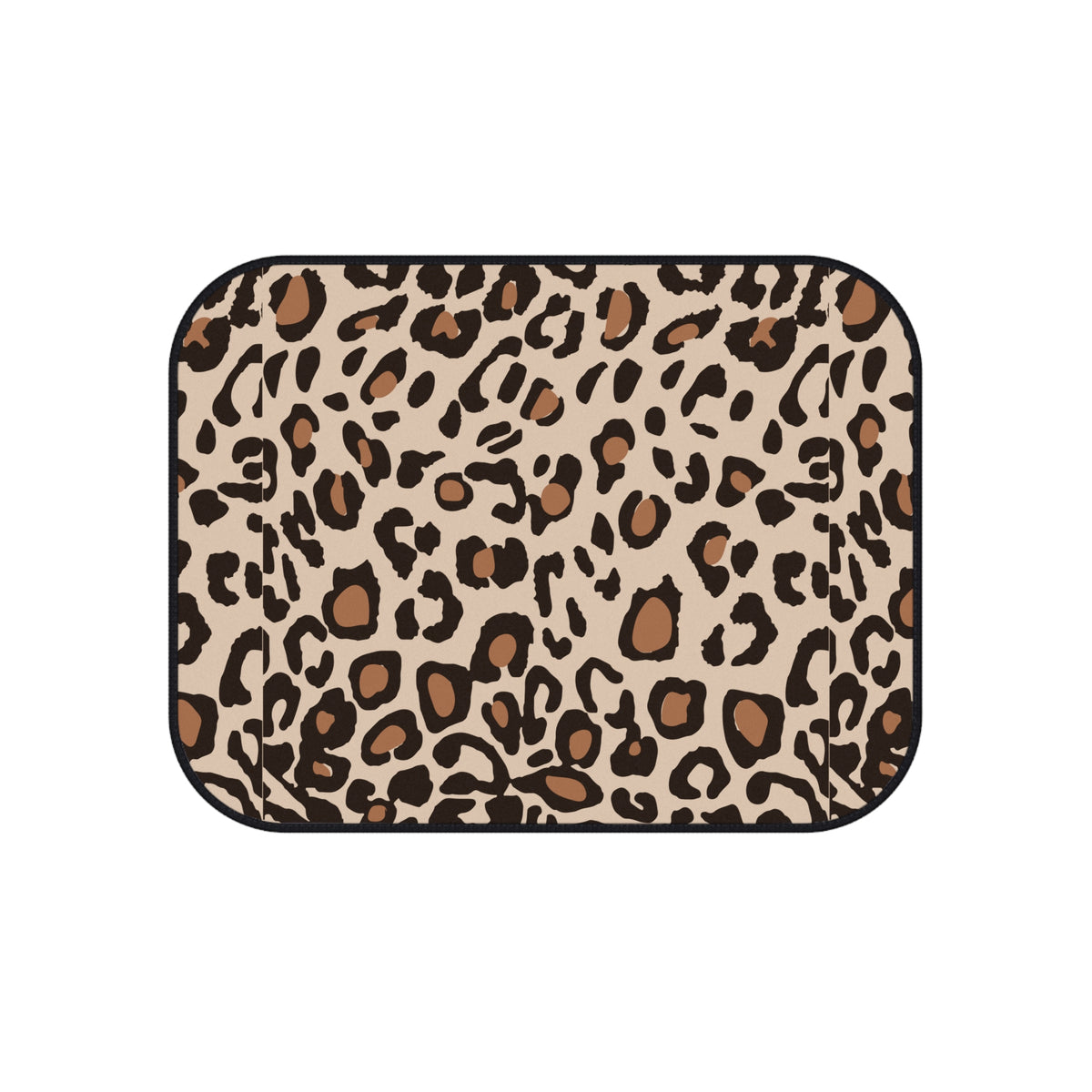 Beige brown leopard print car mats, product view 5