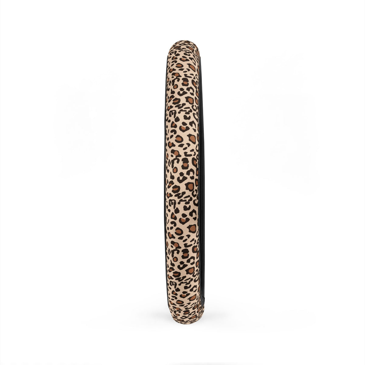 Beige brown leopard print steering wheel cover, product view 5