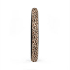 Beige brown leopard print steering wheel cover, product view 6