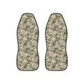 Beige fur look car seat covers, set of two front seat covers