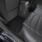 Black big polka dot car mats, product view 10