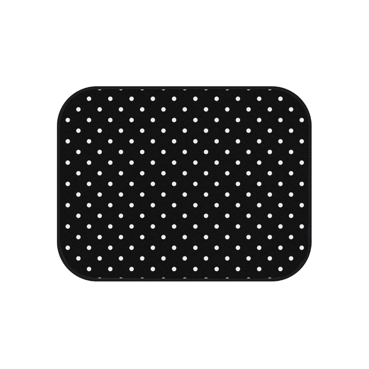 Black big polka dot car mats, product view 4