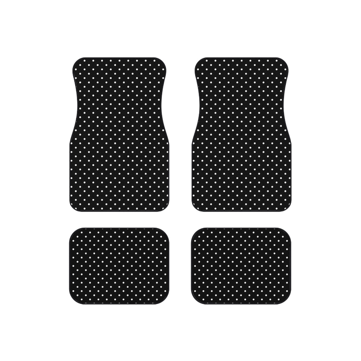 Black big polka dot car mats, product view 6