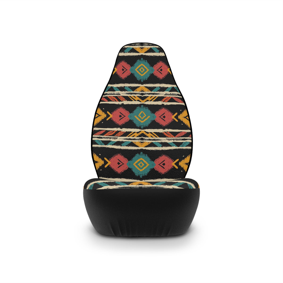Black boho tribal car seat covers, product view 3