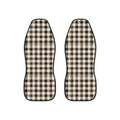 Black brown houndstooth car seat covers, set of two front seat covers