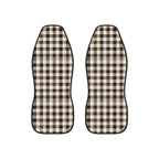 Black brown houndstooth car seat covers, set of two front seat covers