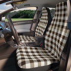 Black brown houndstooth car seat covers, product view 3