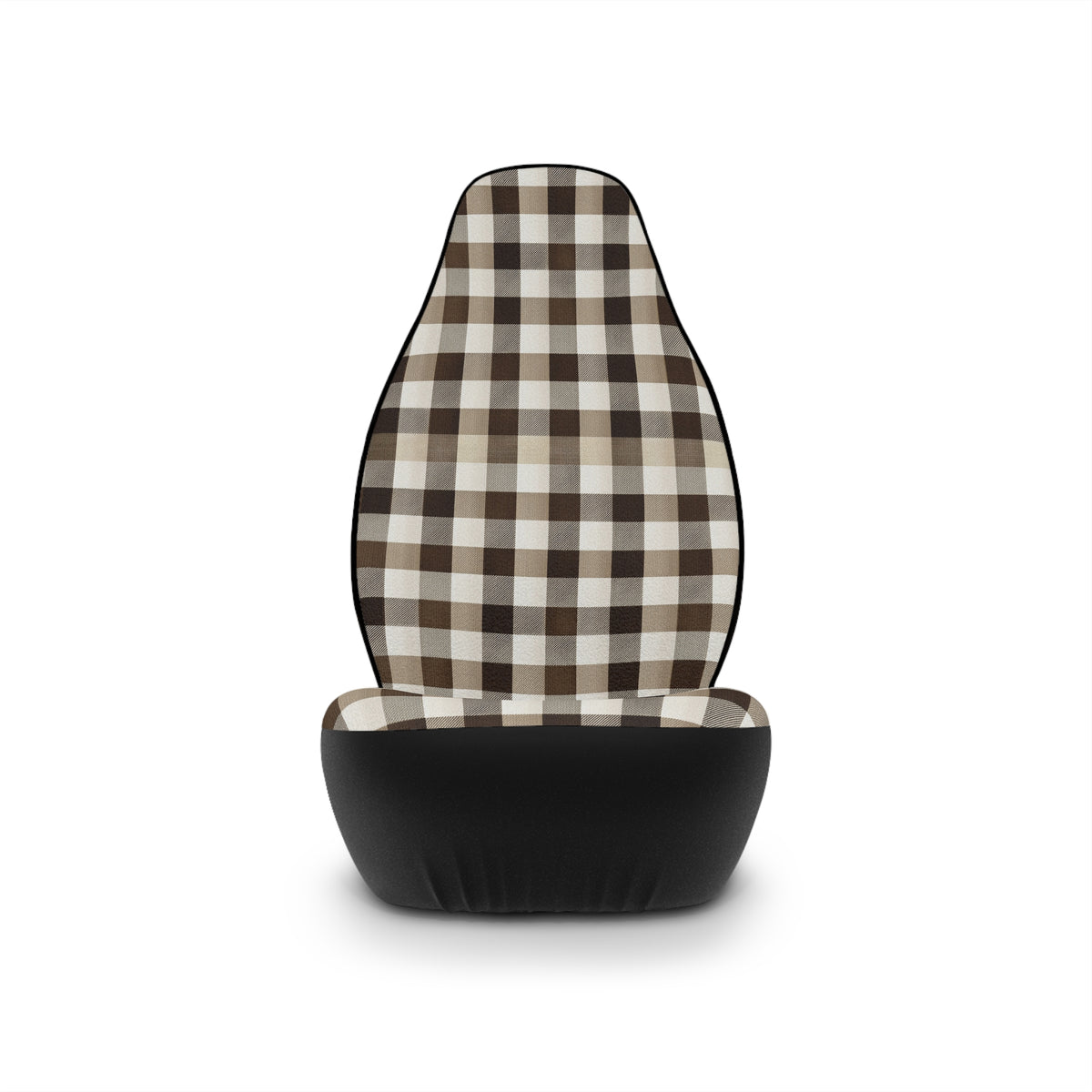 Black brown houndstooth car seat covers, product view 4