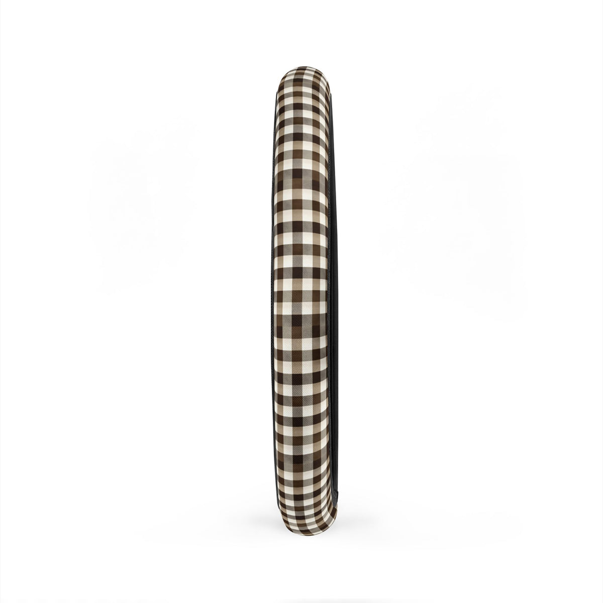 Black brown houndstooth steering wheel cover, product view 5