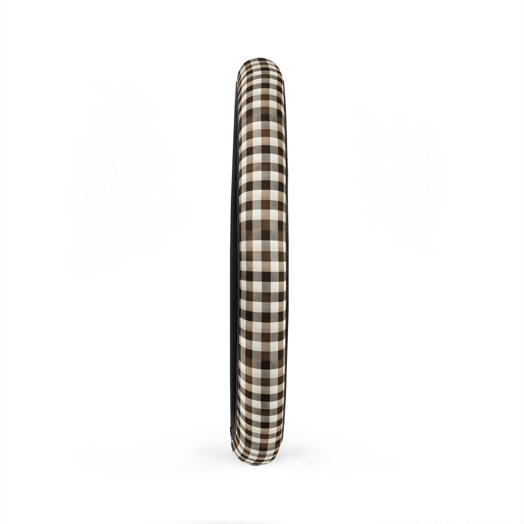 Black brown houndstooth steering wheel cover, product view 6