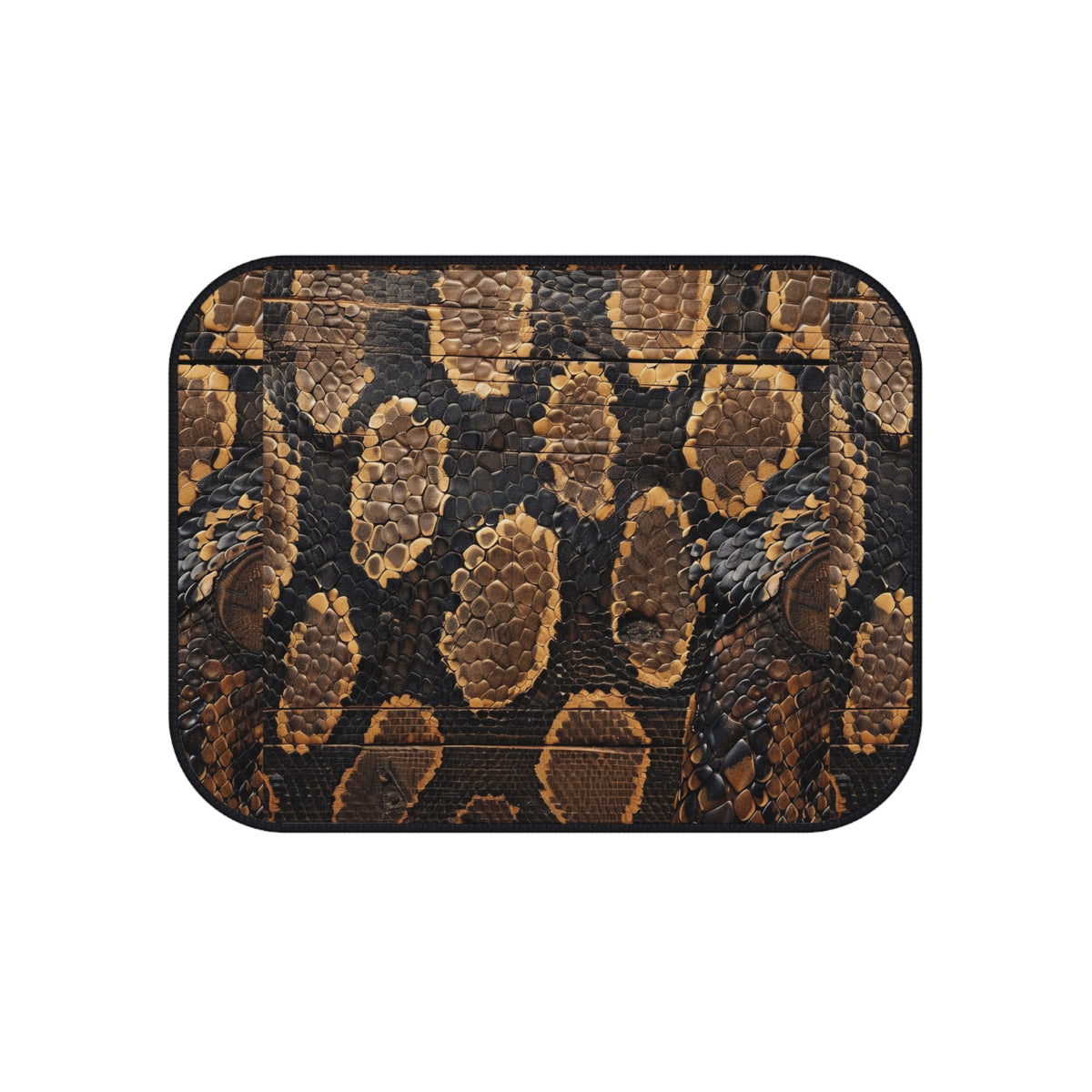 Black brown snake print car mats, product view 5