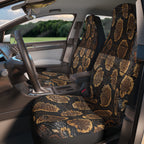 Black brown snake print car seat covers, product view 3