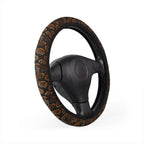Black brown snake print steering wheel cover, product view 3