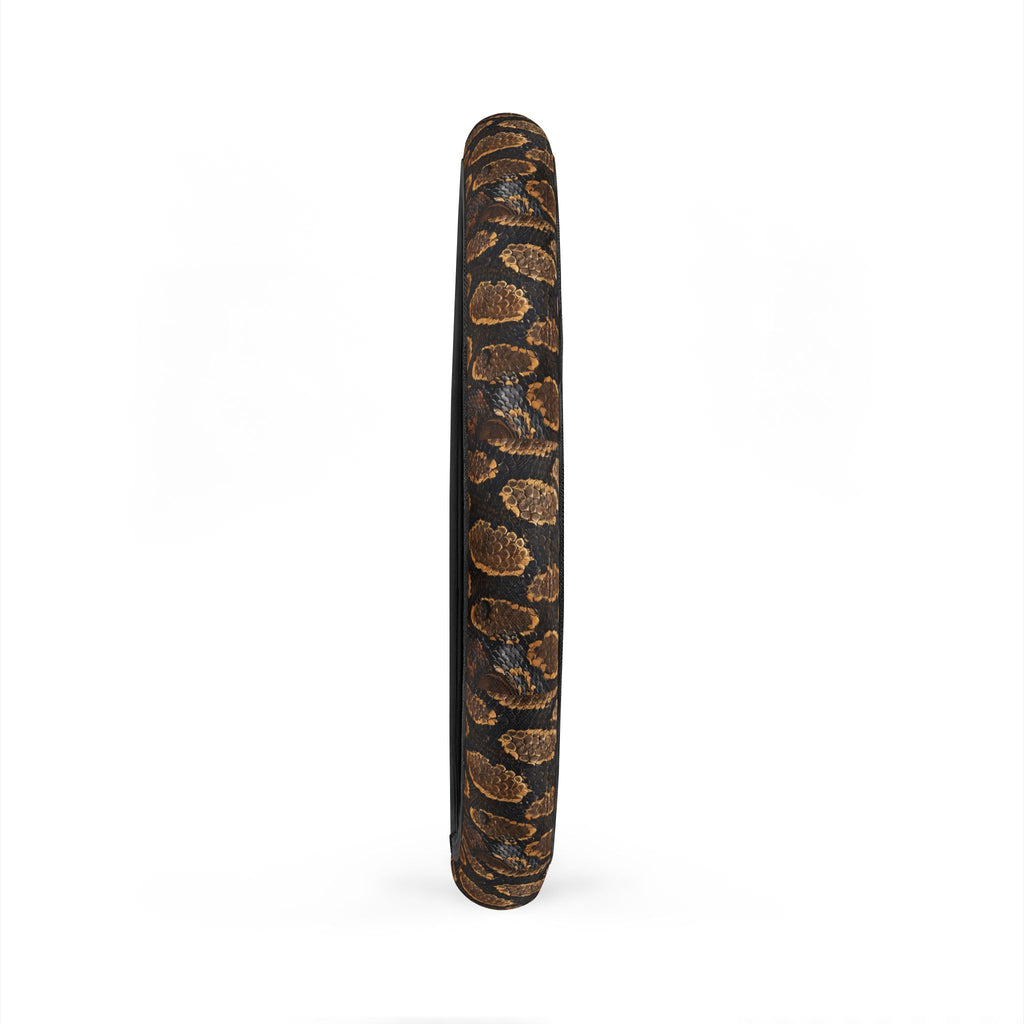 Black brown snake print steering wheel cover, product view 6