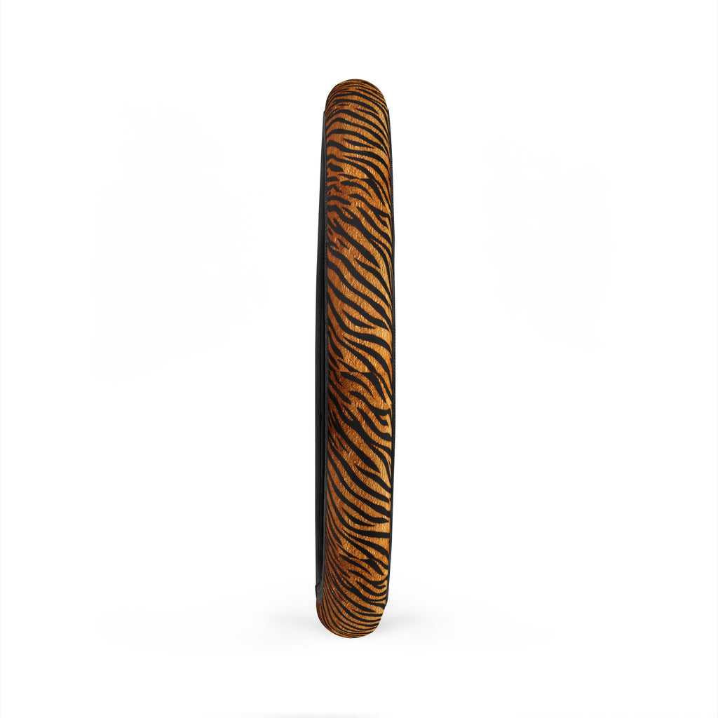 Black brown tiger print steering wheel cover, product view 6