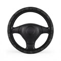Black fur look steering wheel cover, on a steering wheel